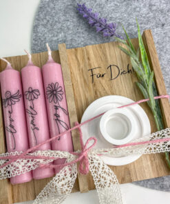 Alternative view of Geschenk-Set "Blumen" (3 Kerzen 130 x 22mm)