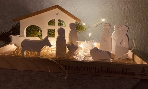 Weihnachtskrippe Handgemacht – Bild 3