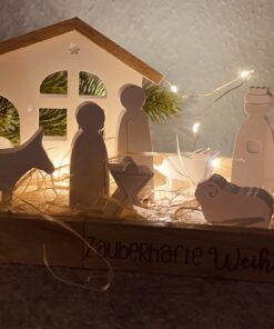 Weihnachtskrippe Handgemacht – Bild 3