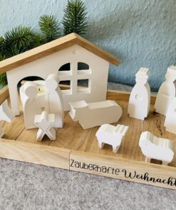 Weihnachtskrippe Handgemacht – Bild 4