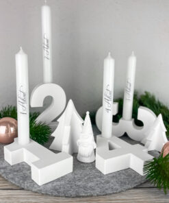 Moderner Adventskranz Zahlen aus Keramik – Bild 18