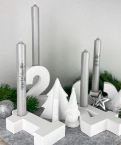 Moderner Adventskranz Zahlen aus Keramik – Bild 10