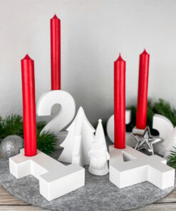 Moderner Adventskranz Zahlen aus Keramik – Bild 13