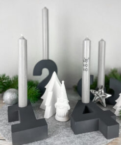 Moderner Adventskranz Zahlen aus Keramik – Bild 14