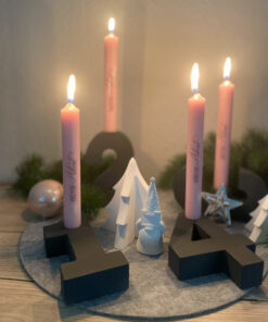 Moderner Adventskranz Zahlen aus Keramik – Bild 16