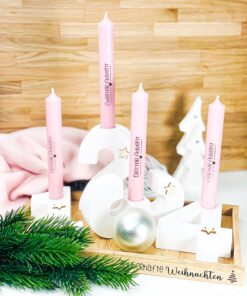 Moderner Adventskranz Zahlen aus Keramik – Bild 6