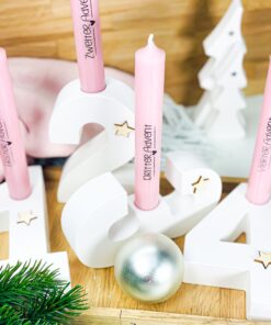 Alternative view of Moderner Adventskranz Zahlen aus Keramik