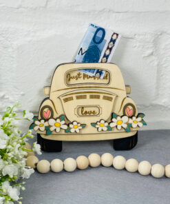 Geldgeschenk Gutscheinkartenhalter Hochzeit Hochzeitsauto