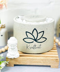 Betonfeuer Deckel inhale exhale Yoga