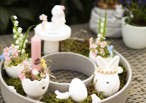 Betonring Dekoring Pflanzring Ostern Frühling