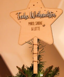 Weihnachtsbaumspitze mit Personalisierung