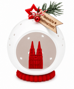 Kölner Dom Schneekugel aus PLA – handbemalt mit Mini-Dom ❤️