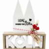 Köln Deko Geschenk Dom auf Sockel beige