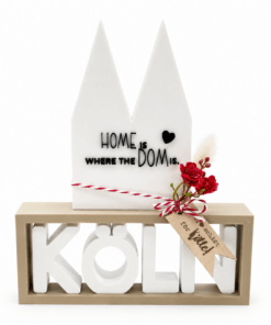 Köln Deko Geschenk Dom auf Sockel beige