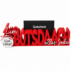 Kölscher Gutschein-Aufsteller „Zum BOTSDAACH alles Jode!“ in Rot mit Gutscheinhalter