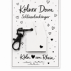 Kölner Dom Schlüsselanhänger weiss schwarz