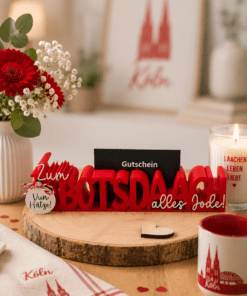 Kölsches Geburtstagsgeschenk mit Gutscheinhalter und „alles Jode!“ Schriftzug